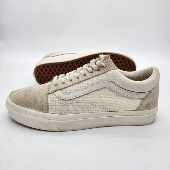 Vans Old Skool Woven Sneakers Marshmallow Snow Shoes Size 8.5 Women's 7 Men's - Picture 6 of 16